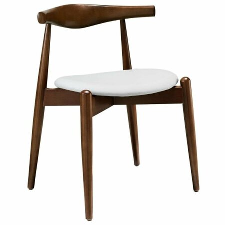 EAST END IMPORTS Stalwart Dining Side Chair- Dark Walnut Black EEI-1080-DWL-WHI